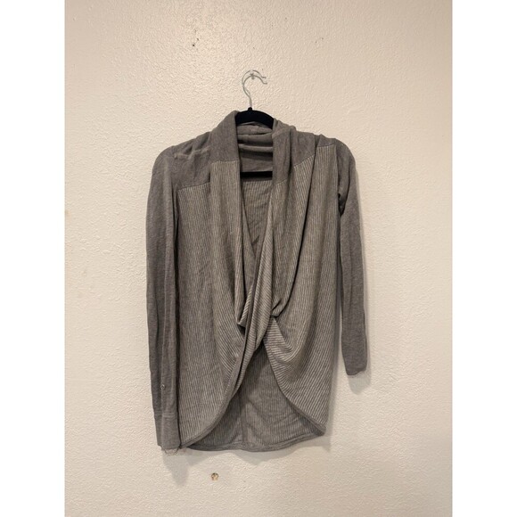 Lululemon Iconic Sweater Wrap - Heathered Grey/Heathered Light Grey Sz2 - Picture 1 of 6